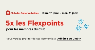 5x les Flexpoints pour les membres du Club