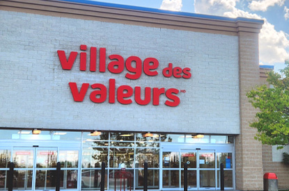 Devanture du magasin Village des Valeurs